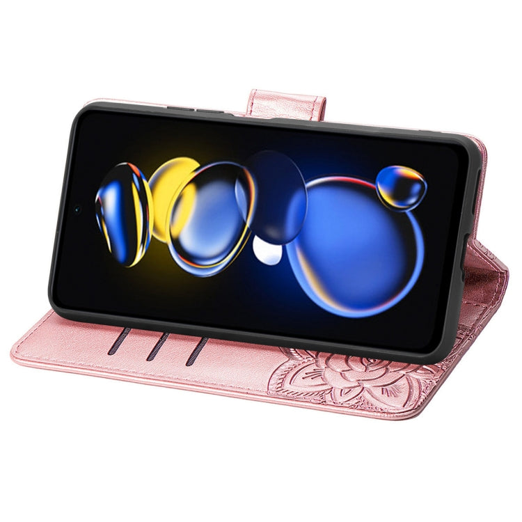 For Xiaomi Redmi Note 11T Butterfly Love Flower Embossed Horizontal Flip Leather Phone Case