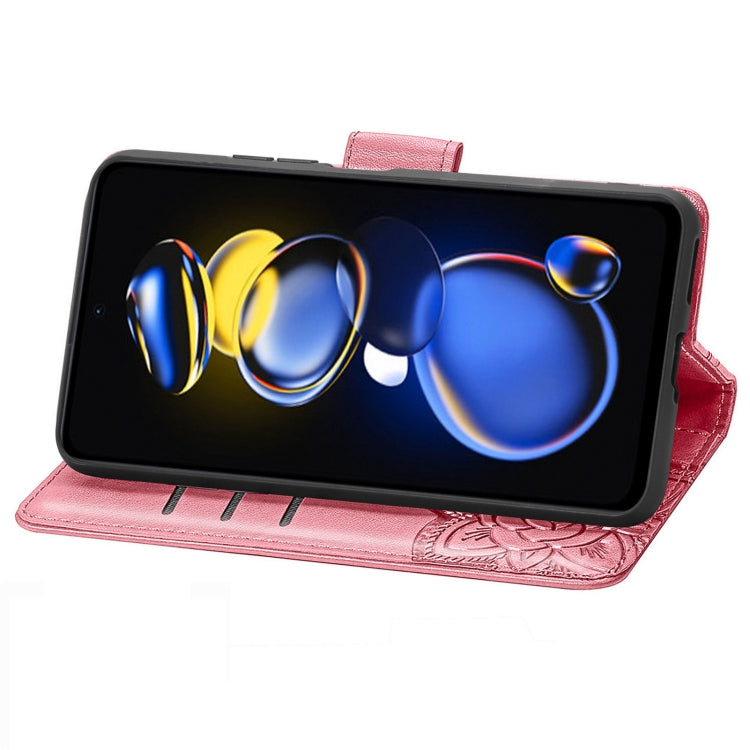 For Xiaomi Redmi Note 11T Butterfly Love Flower Embossed Horizontal Flip Leather Phone Case