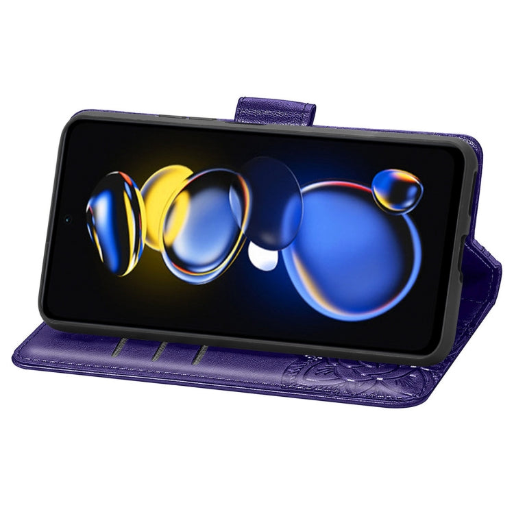 For Xiaomi Redmi Note 11T Butterfly Love Flower Embossed Horizontal Flip Leather Phone Case