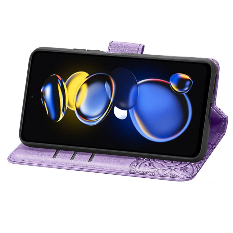 For Xiaomi Redmi Note 11T Butterfly Love Flower Embossed Horizontal Flip Leather Phone Case