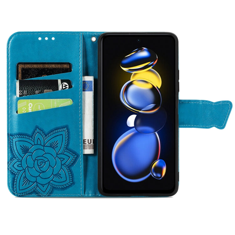 For Xiaomi Redmi Note 11T Butterfly Love Flower Embossed Horizontal Flip Leather Phone Case