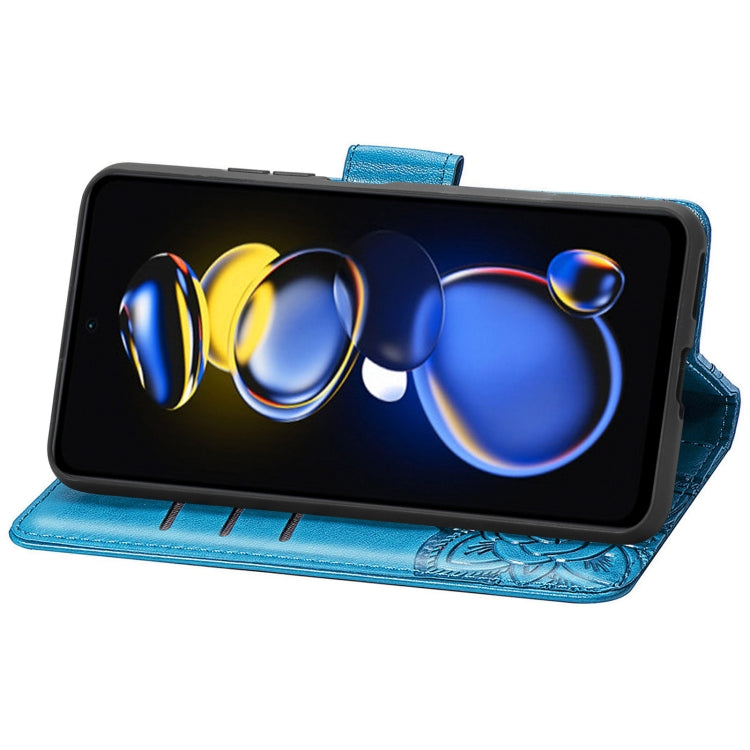 For Xiaomi Redmi Note 11T Butterfly Love Flower Embossed Horizontal Flip Leather Phone Case