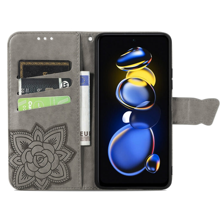For Xiaomi Redmi Note 11T Butterfly Love Flower Embossed Horizontal Flip Leather Phone Case