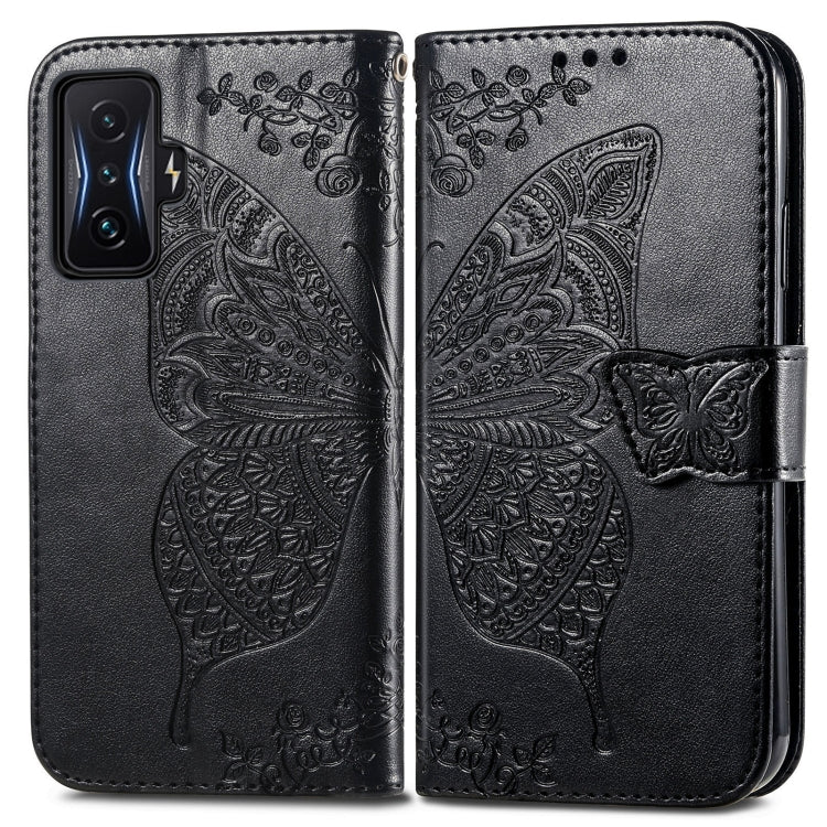 For Xiaomi Redmi K50 Gaming Butterfly Love Flower Embossed Horizontal Flip Leather Phone Case