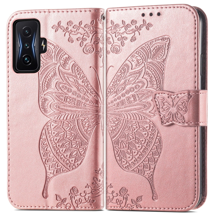 For Xiaomi Redmi K50 Gaming Butterfly Love Flower Embossed Horizontal Flip Leather Phone Case