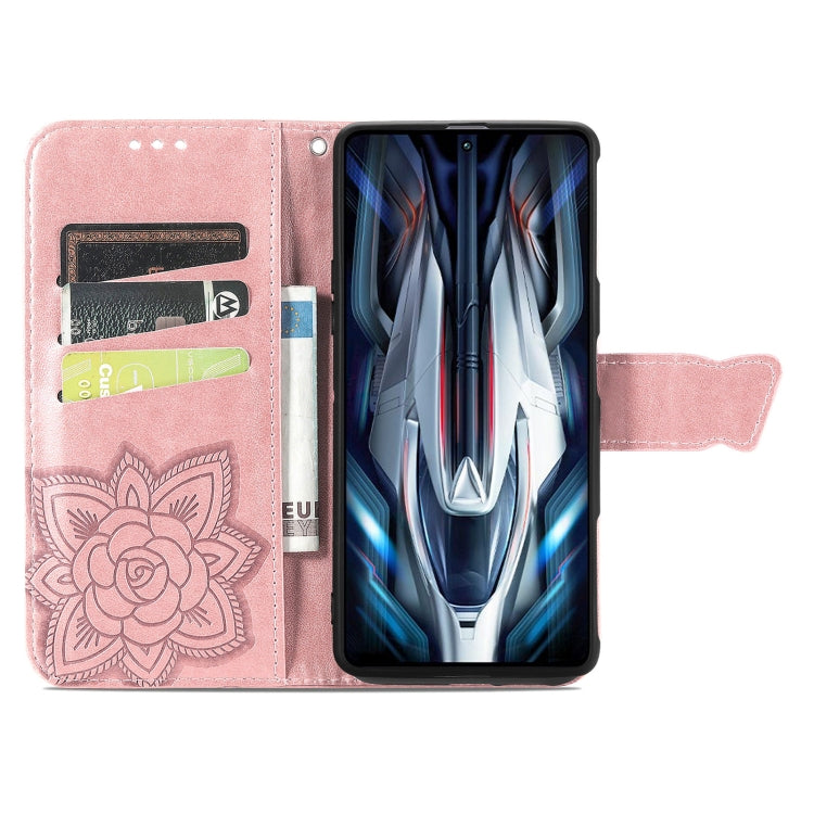 For Xiaomi Redmi K50 Gaming Butterfly Love Flower Embossed Horizontal Flip Leather Phone Case