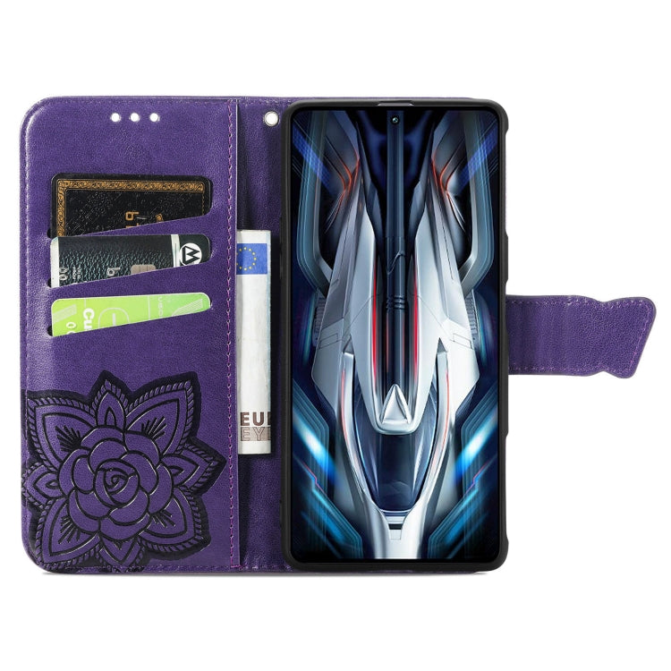 For Xiaomi Redmi K50 Gaming Butterfly Love Flower Embossed Horizontal Flip Leather Phone Case