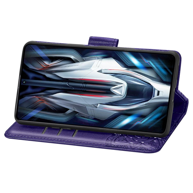 For Xiaomi Redmi K50 Gaming Butterfly Love Flower Embossed Horizontal Flip Leather Phone Case