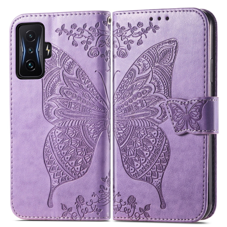 For Xiaomi Redmi K50 Gaming Butterfly Love Flower Embossed Horizontal Flip Leather Phone Case