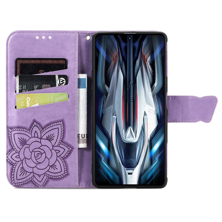 For Xiaomi Redmi K50 Gaming Butterfly Love Flower Embossed Horizontal Flip Leather Phone Case