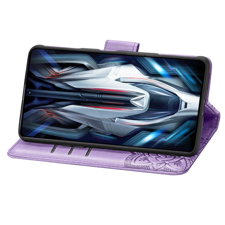 For Xiaomi Redmi K50 Gaming Butterfly Love Flower Embossed Horizontal Flip Leather Phone Case