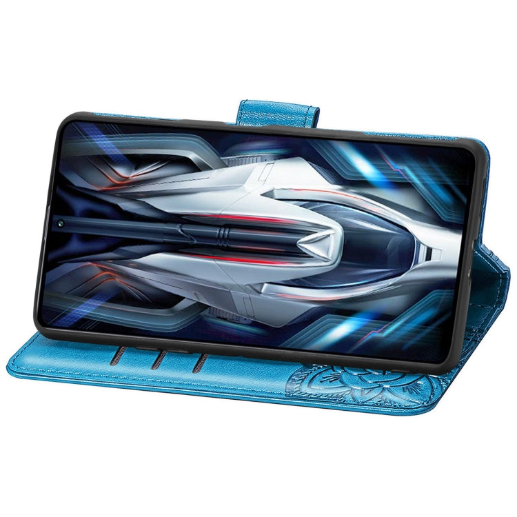 For Xiaomi Redmi K50 Gaming Butterfly Love Flower Embossed Horizontal Flip Leather Phone Case