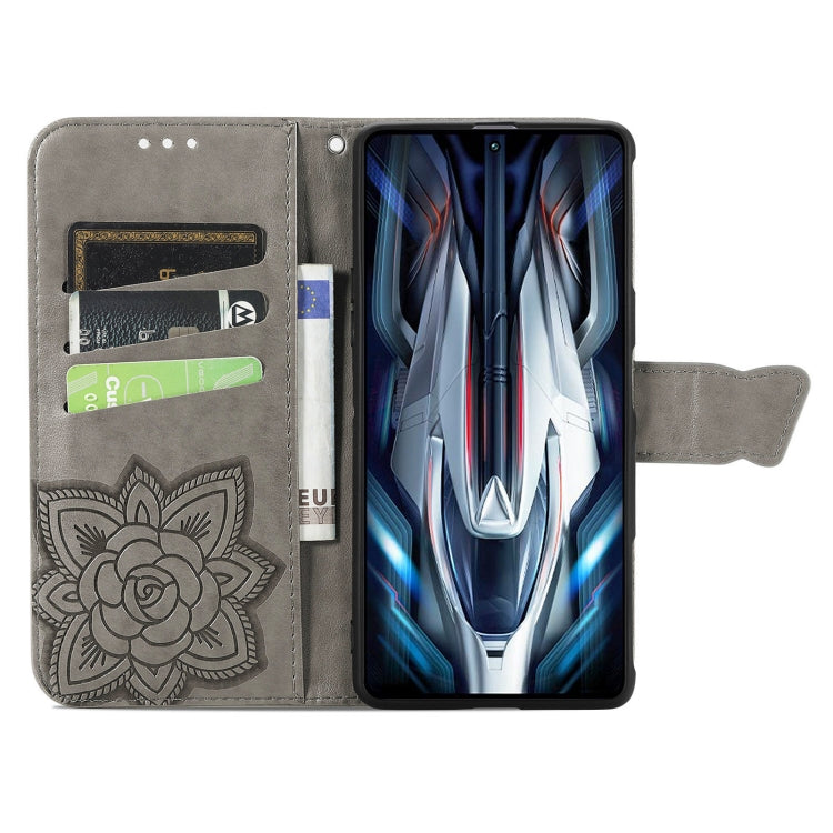 For Xiaomi Redmi K50 Gaming Butterfly Love Flower Embossed Horizontal Flip Leather Phone Case