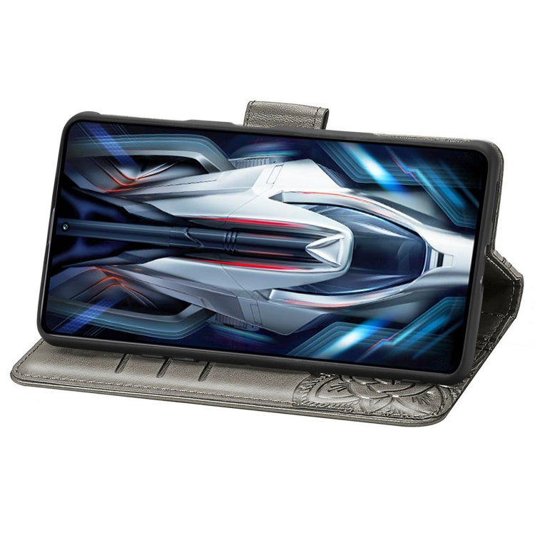 For Xiaomi Redmi K50 Gaming Butterfly Love Flower Embossed Horizontal Flip Leather Phone Case