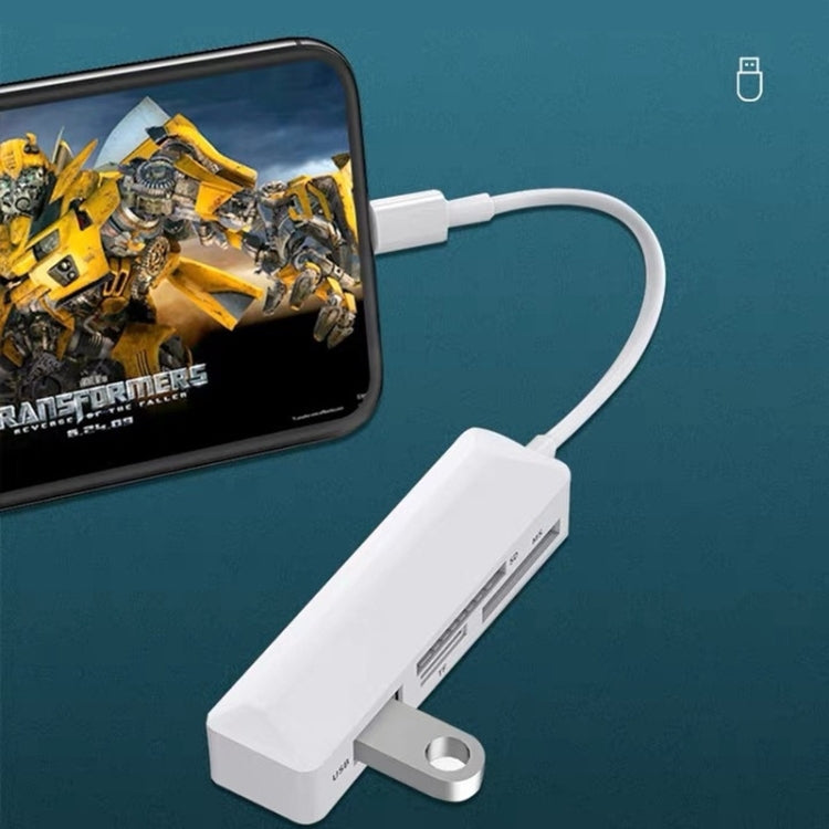 4-in-1 Multi-Card USB / SD / TF / MS Reader 8 Pin USB 3.0 HUB