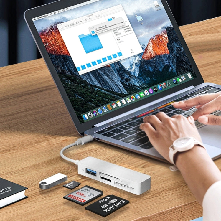 4-in-1 Multi-Card USB / SD / TF / MS Reader 8 Pin USB 3.0 HUB