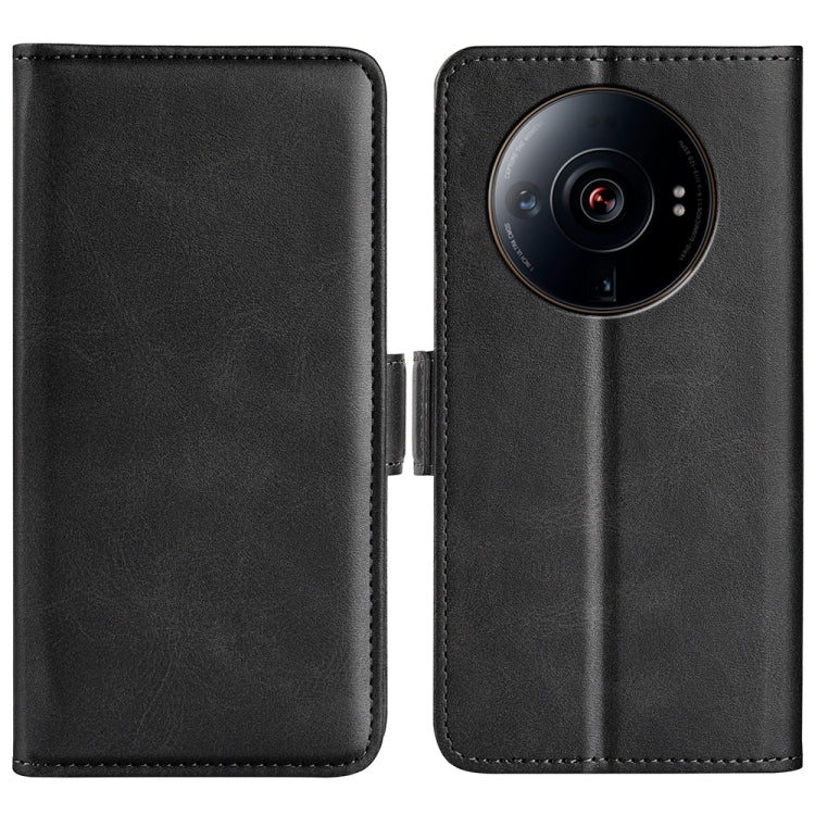 For Xiaomi 12S Ultra Dual-side Magnetic Buckle Horizontal Flip Leather Phone Case