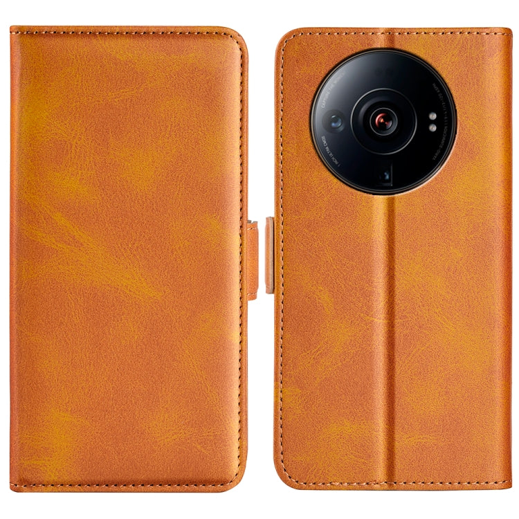 For Xiaomi 12S Ultra Dual-side Magnetic Buckle Horizontal Flip Leather Phone Case