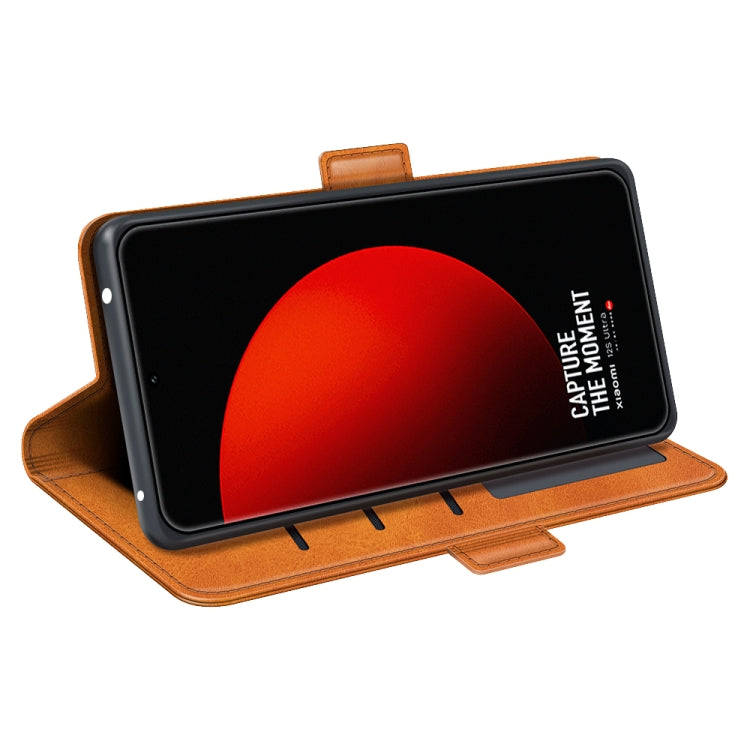 For Xiaomi 12S Ultra Dual-side Magnetic Buckle Horizontal Flip Leather Phone Case