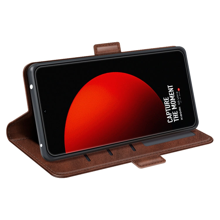For Xiaomi 12S Ultra Dual-side Magnetic Buckle Horizontal Flip Leather Phone Case