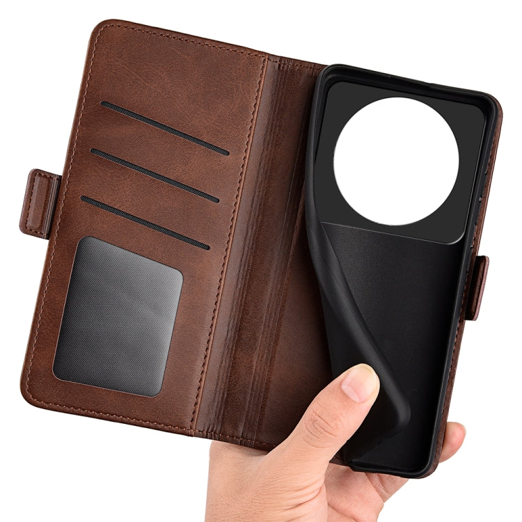 For Xiaomi 12S Ultra Dual-side Magnetic Buckle Horizontal Flip Leather Phone Case