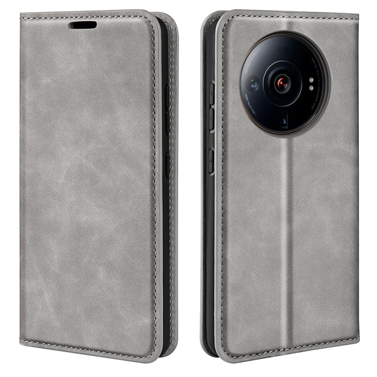 For Xiaomi 12S Ultra Retro-skin Magnetic Suction Leather Phone Case