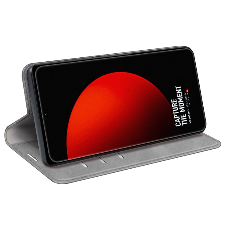 For Xiaomi 12S Ultra Retro-skin Magnetic Suction Leather Phone Case