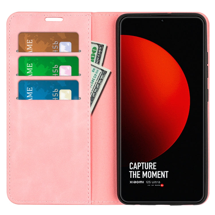 For Xiaomi 12S Ultra Retro-skin Magnetic Suction Leather Phone Case