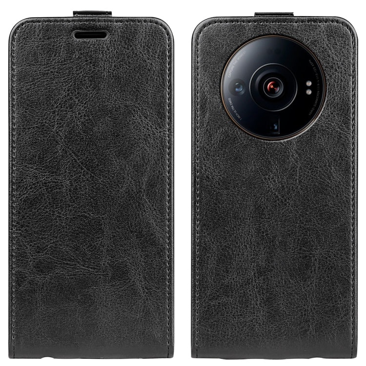 For Xiaomi 12S Ultra R64 Texture Vertical Flip Leather Phone Case