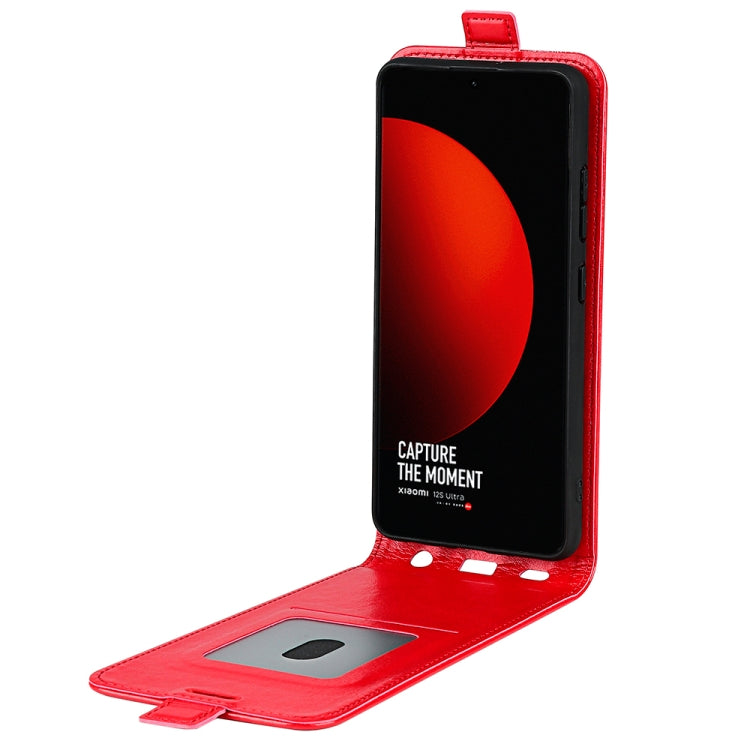 For Xiaomi 12S Ultra R64 Texture Vertical Flip Leather Phone Case