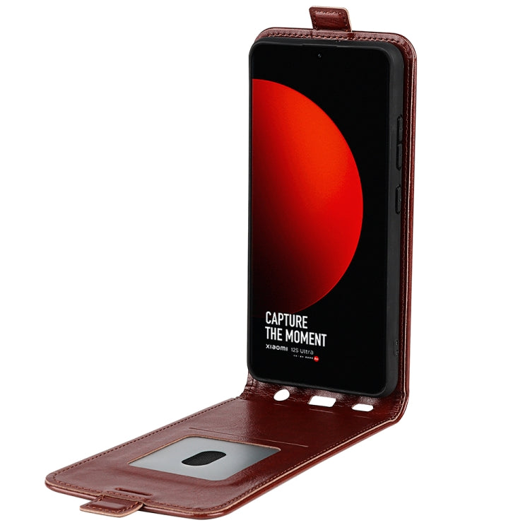 For Xiaomi 12S Ultra R64 Texture Vertical Flip Leather Phone Case