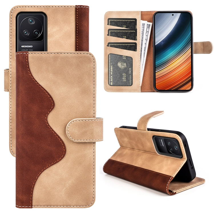 For Xiaomi Redmi K40S Stitching Horizontal Flip Leather Phone Case