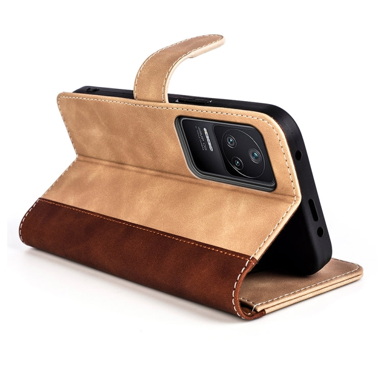 For Xiaomi Redmi K40S Stitching Horizontal Flip Leather Phone Case