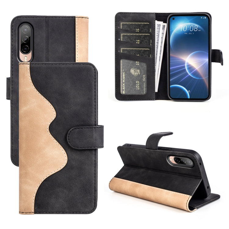 For HTC Desire 22 Pro Stitching Horizontal Flip Leather Phone Case
