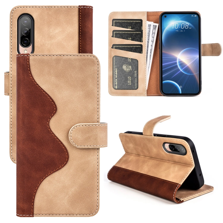 For HTC Desire 22 Pro Stitching Horizontal Flip Leather Phone Case