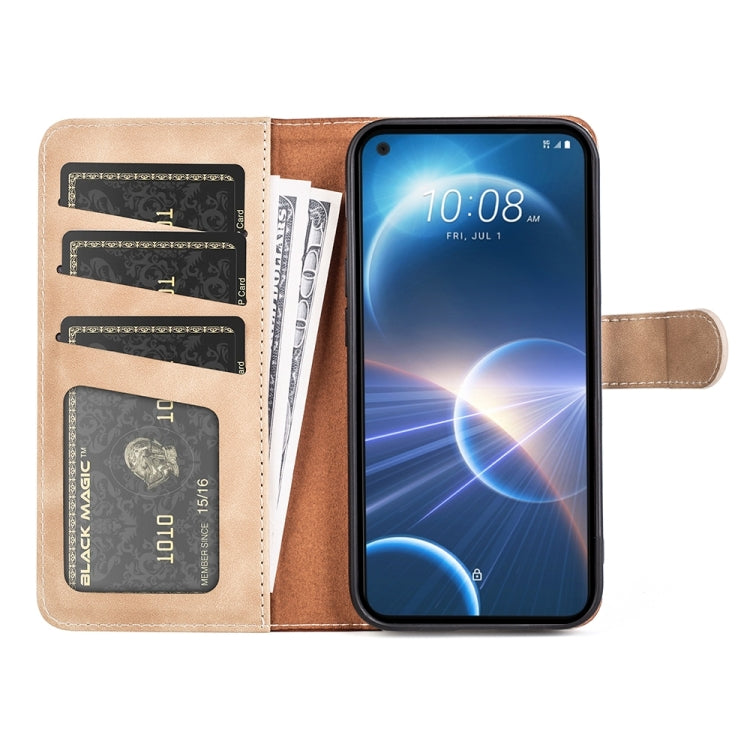 For HTC Desire 22 Pro Stitching Horizontal Flip Leather Phone Case