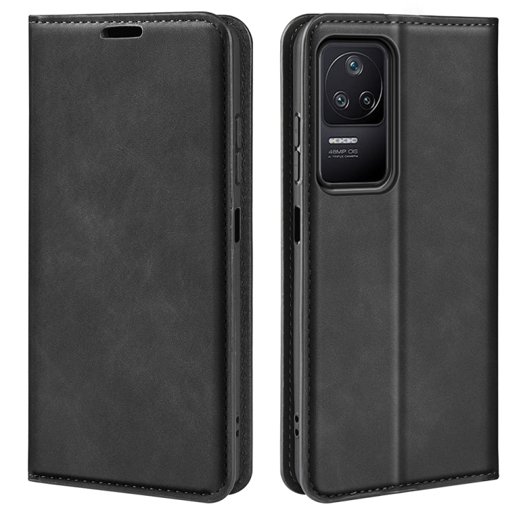 For Xiaomi Redmi K40S Retro-skin Magnetic Suction Leather Phone Case