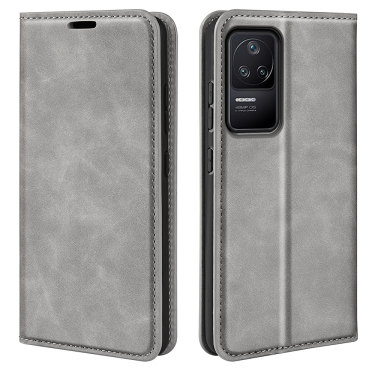 For Xiaomi Redmi K40S Retro-skin Magnetic Suction Leather Phone Case