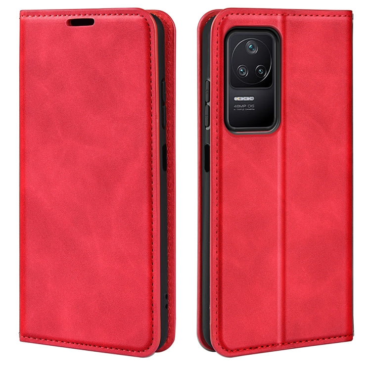 For Xiaomi Redmi K40S Retro-skin Magnetic Suction Leather Phone Case