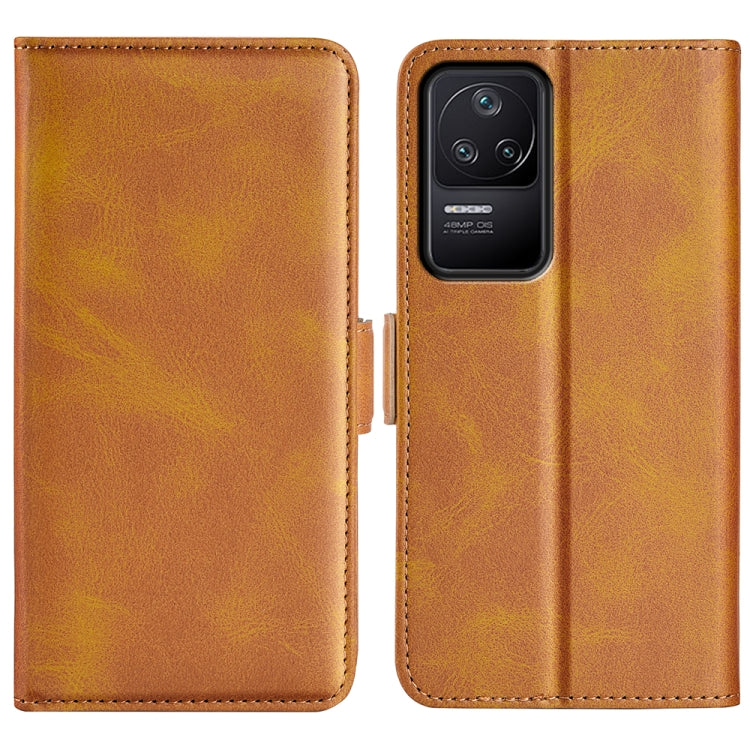 For Xiaomi Redmi K40S Dual-side Magnetic Buckle Horizontal Flip Leather Phone Case