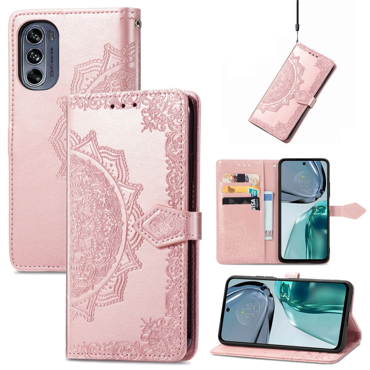 For Motorola Moto G42 Mandala Flower Embossed Leather Phone Case