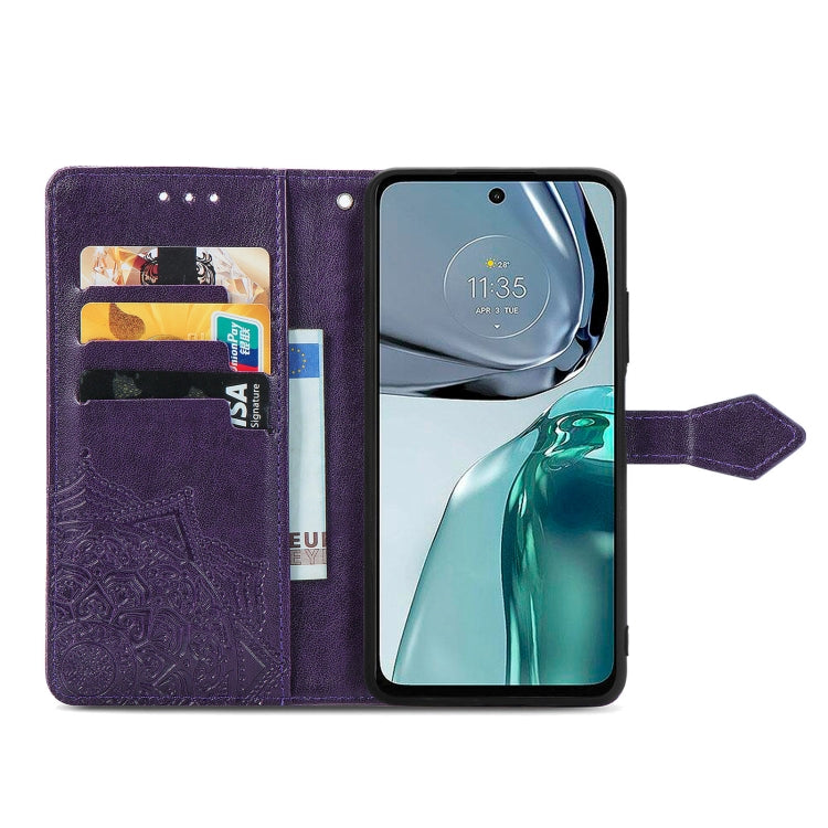 For Motorola Moto G42 Mandala Flower Embossed Leather Phone Case