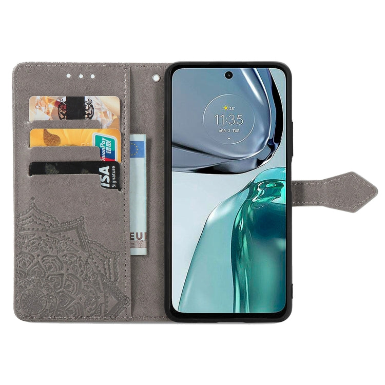 For Motorola Moto G62 Mandala Flower Embossed Leather Phone Case