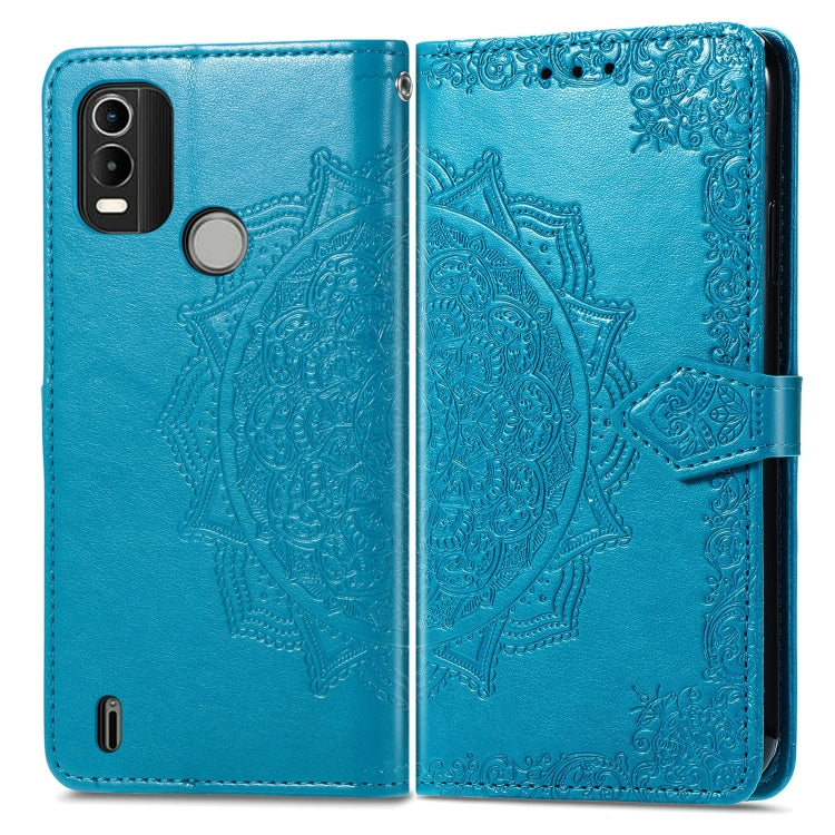 For Nokia C21 Plus Mandala Flower Embossed Leather Phone Case