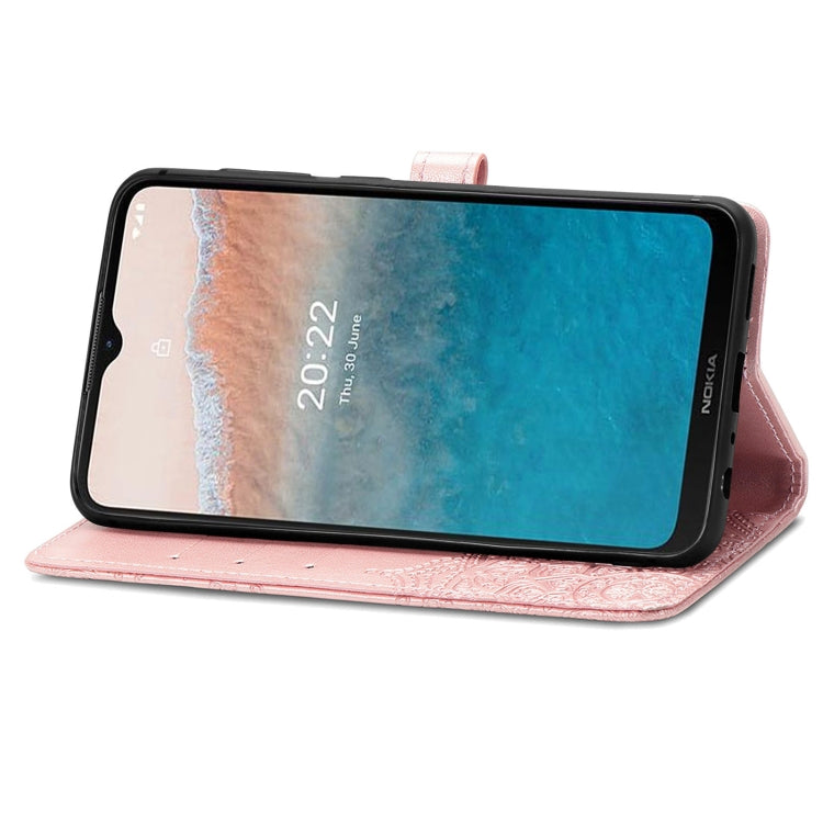 For Nokia C21 Plus Mandala Flower Embossed Leather Phone Case