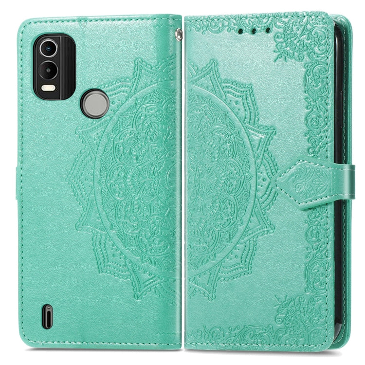 For Nokia C21 Plus Mandala Flower Embossed Leather Phone Case