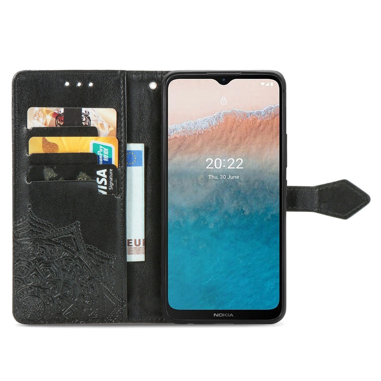 For Nokia C200 Mandala Flower Embossed Leather Phone Case