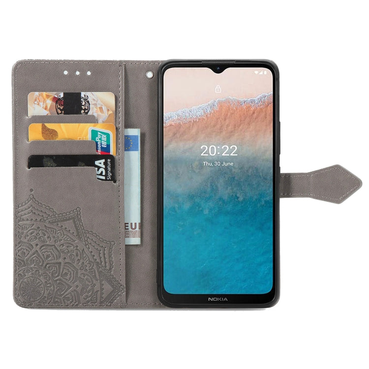 For Nokia C200 Mandala Flower Embossed Leather Phone Case