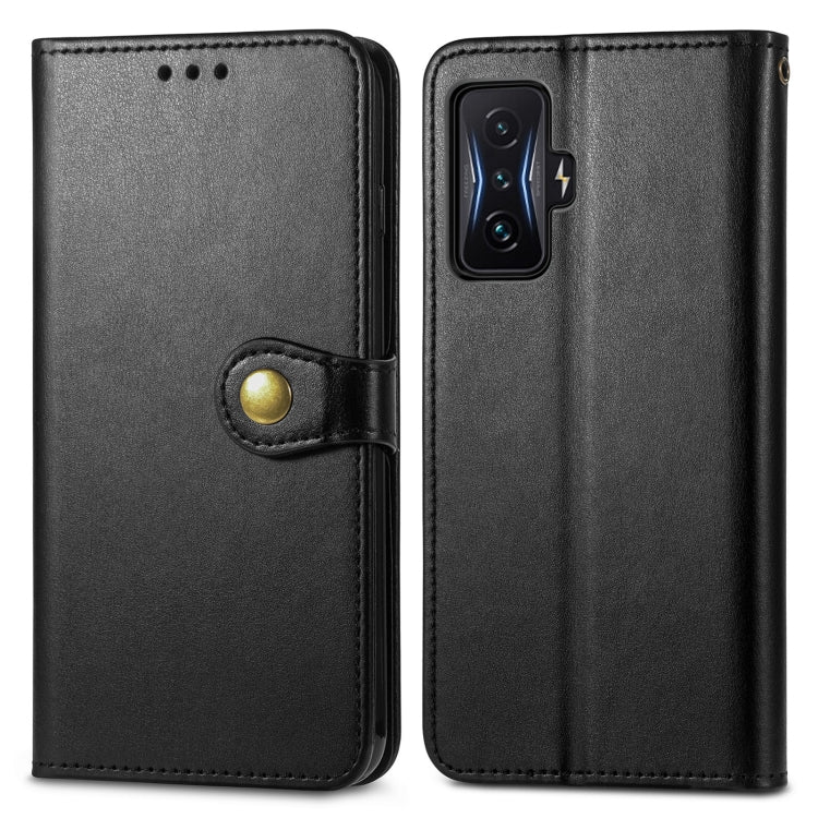 For Xiaomi Redmi K50 Gaming / Poco F4 GT Solid Color Buckle Leather Phone Case