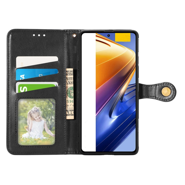 For Xiaomi Redmi K50 Gaming / Poco F4 GT Solid Color Buckle Leather Phone Case